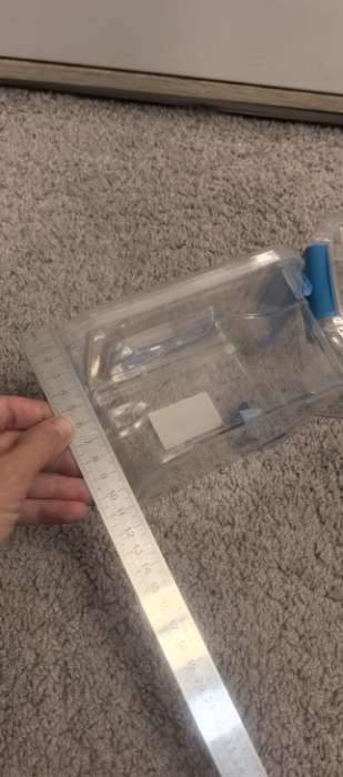 Фотография покупателя товара Контейнер для хранения, крышка с ручкой на защёлке, пластик, 1.35 л, 18.5×13×9.7 см, прозрачный, голубой - Фото 6