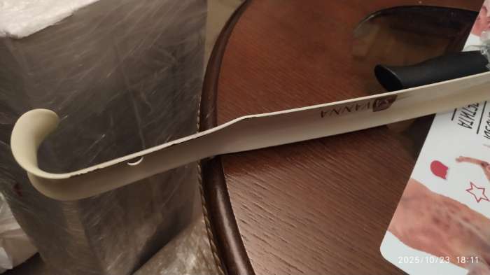 Фотография покупателя товара Ложка для обуви SAVANNA, 70 см, молочный - Фото 1