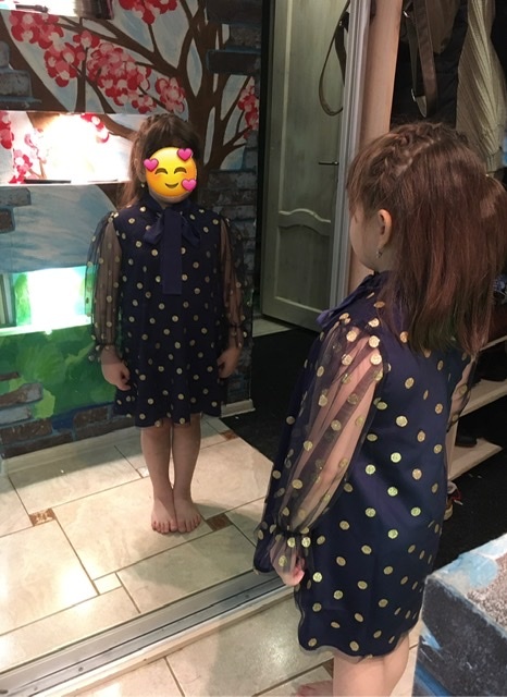 Фотография покупателя товара Платье детское нарядное KAFTAN горошек, рост 86-92, синий - Фото 2