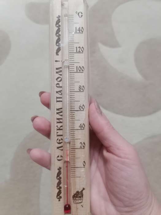 Фотография покупателя товара Термометр для бани и сауны ТБС-41 (t 0 + 140 С) в блистере - Фото 2