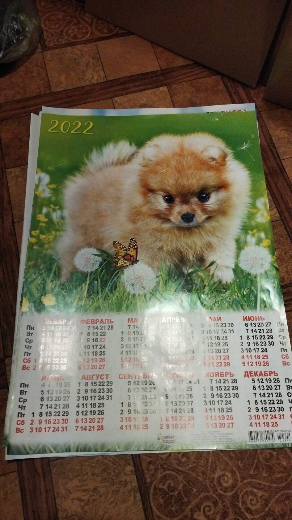 Фотография покупателя товара Календарь листовой А3 "Собаки 2022 - 3" - Фото 1