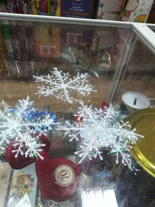Фотография покупателя товара Украшение ёлочное "Снежинка - пушинка" (набор 3 шт) d-10 см, белый