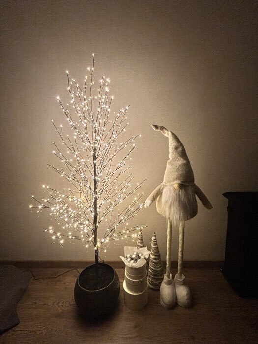 Фотография покупателя товара Дерево светодиодное 120 см, 600 LED, постоянное свечение, 31 В, свечение янтарно-белое - Фото 1