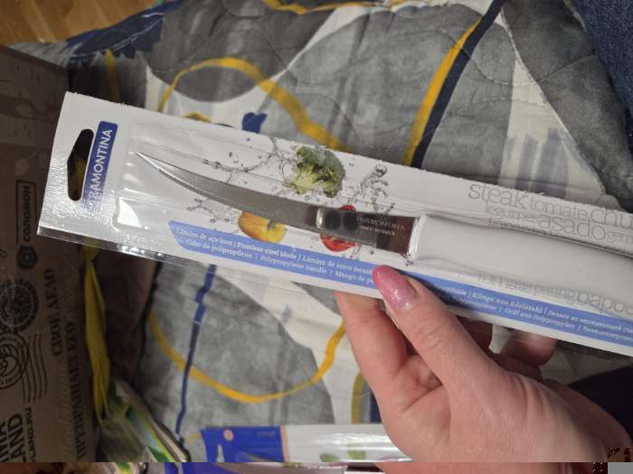 Фотография покупателя товара Нож кухонный для помидоров Athus, лезвие 12.5 см, сталь AISI 420 - Фото 2