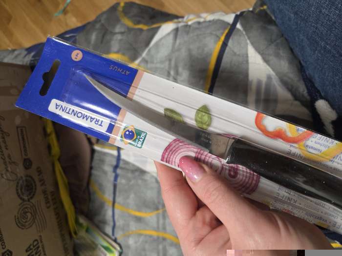 Фотография покупателя товара Нож кухонный для хлеба Athus, лезвие 17.5 см, сталь AISI 420 - Фото 1