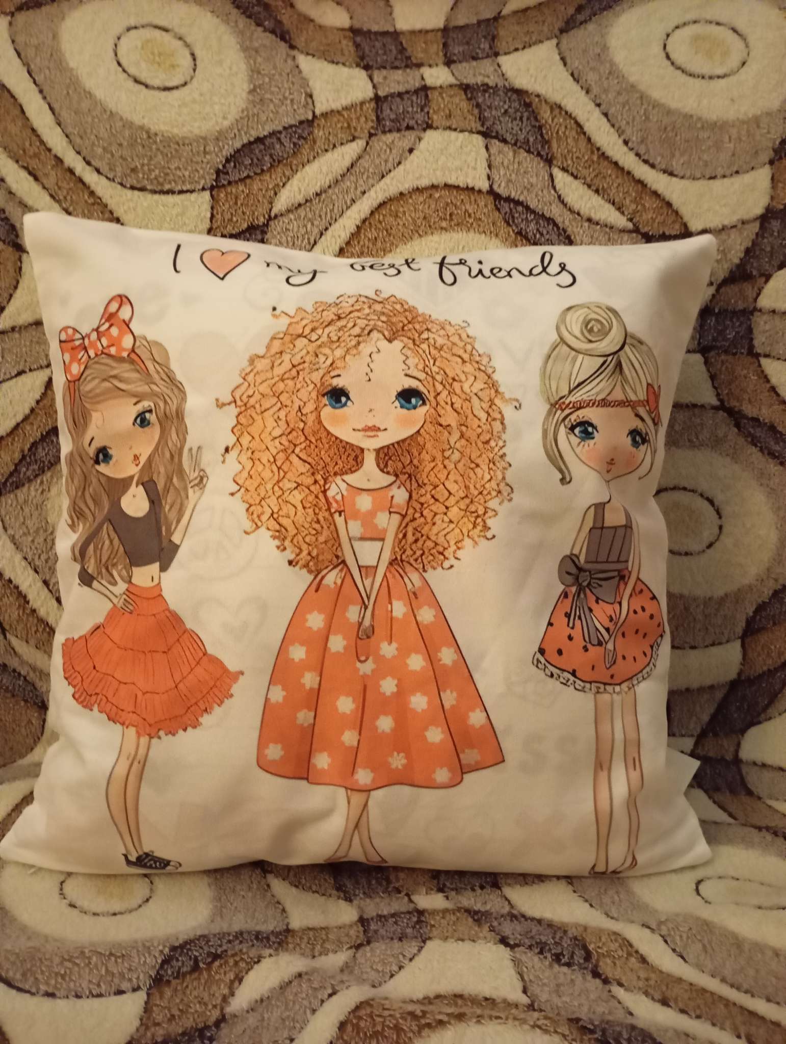 Фотография покупателя товара Наволочка декоративная Этель Девичьи истории»Подружки» 40×40 см, велюр - Фото 1