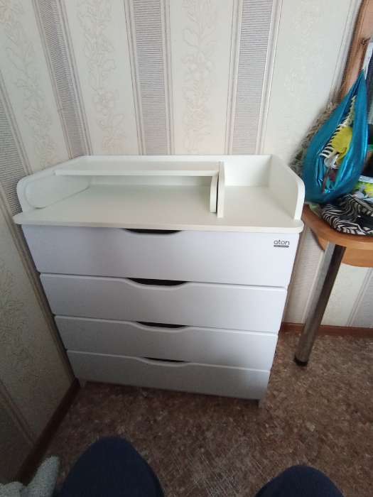 Фотография покупателя товара Комод пеленальный детский Felix, 80×57×96 см, 4 ящика, белый - Фото 1