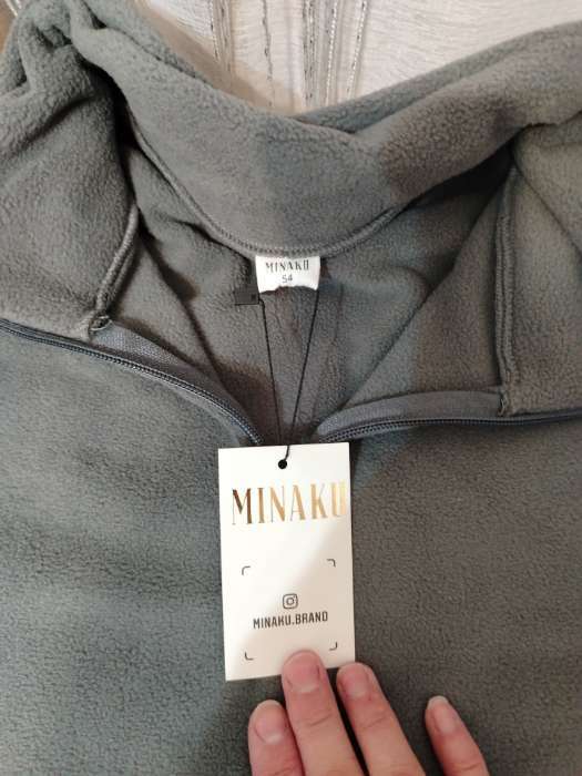 Фотография покупателя товара Джемпер флисовый мужской MINAKU: Fleece Soft, размер 52, серый - Фото 2