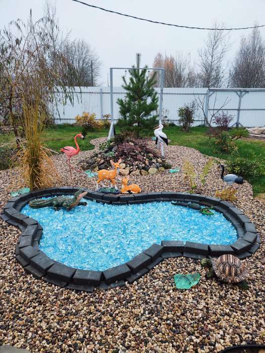 Фотография покупателя товара Садовая фигура из полистоуна «Фламинго», 87×40×18 см - Фото 1