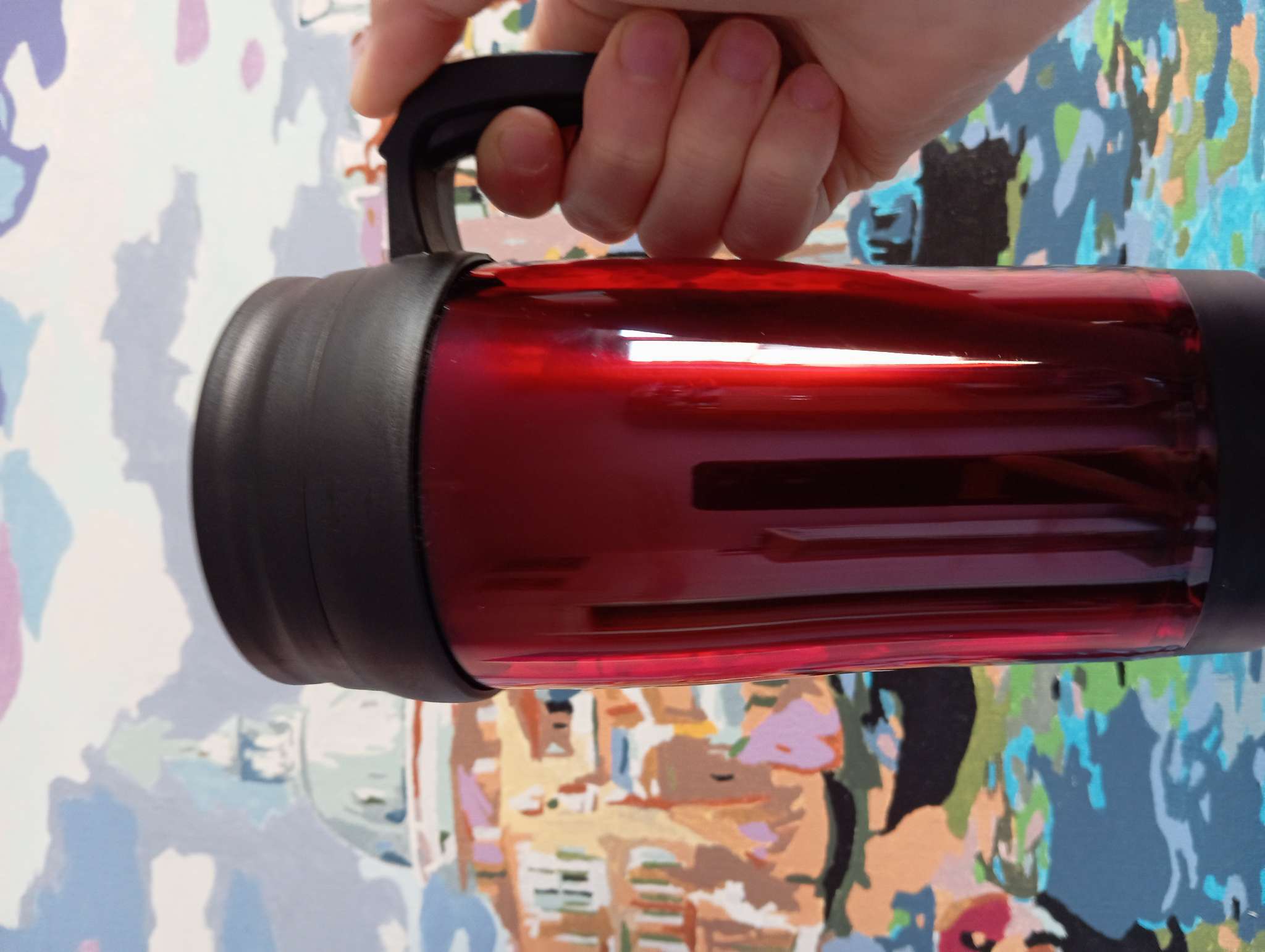 Фотография покупателя товара Термокружка «Мастер К Визави», 400 мл, 12×17 см, пластик, красная - Фото 1