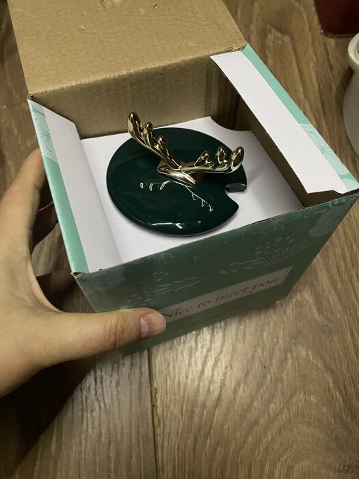 Фотография покупателя товара Кружка «Бэмби», 350 мл, с керамической крышкой и ложкой, стекло - Фото 2