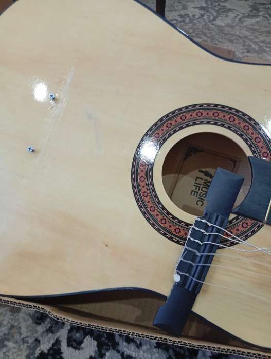 Фотография покупателя товара УЦЕНКА Гитара классическая Music Life GQD-H38Y, бежевая, 97 см - Фото 10