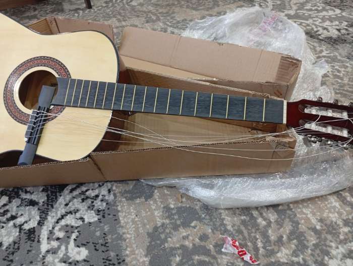 Фотография покупателя товара УЦЕНКА Гитара классическая Music Life GQD-H38Y, бежевая, 97 см - Фото 11