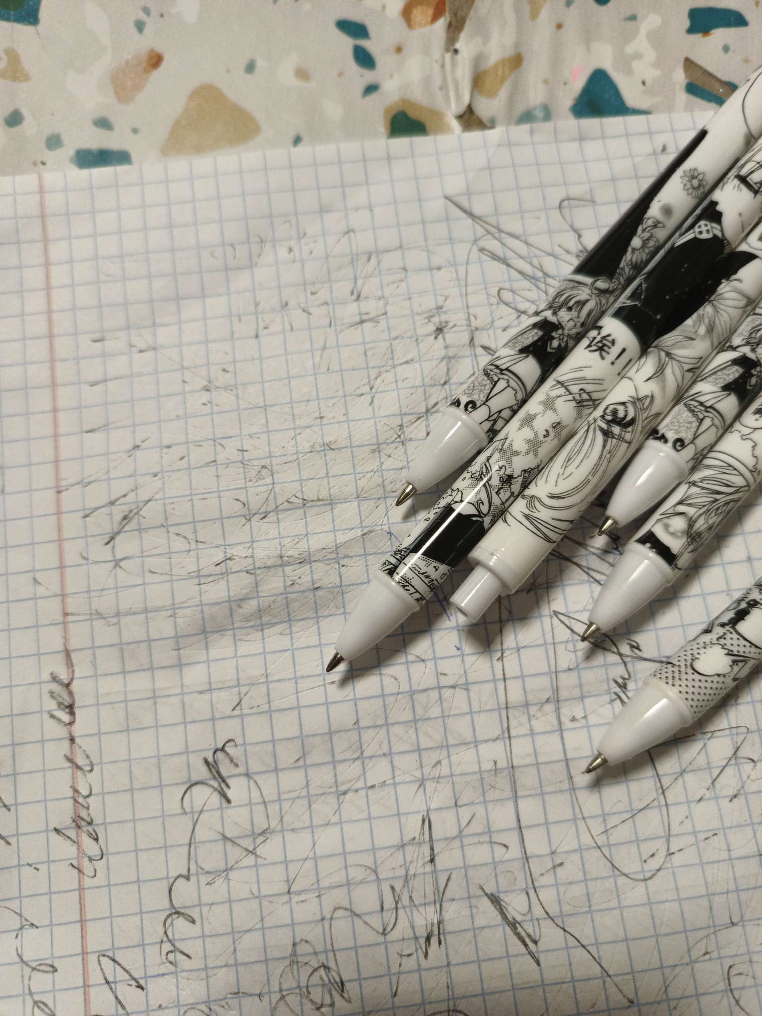 Фотография покупателя товара Ручка гелевая автоматическая чёрная «Комикс-аниме» МИКС - Фото 1