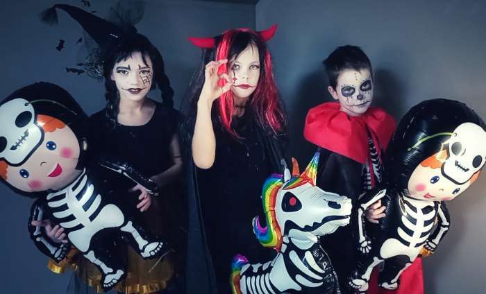 Фотография покупателя товара Воздушный шар фольгированный 25" «Единорог-скелет», фигура, под воздух - Фото 5