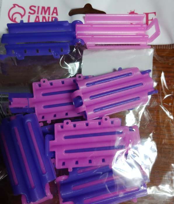 Фотография покупателя товара Бигуди для прикорневого объема, 5.7×3×1 см, 6 шт., розовое, фиолетовое - Фото 1