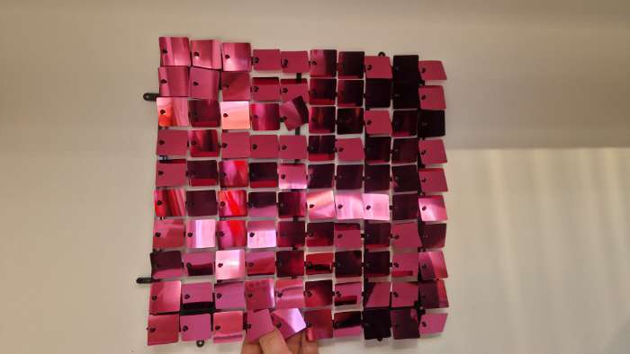 Фотография покупателя товара Панель с пайетками для фотозоны, квадратные, 30×30 см, фиолетовая - Фото 18