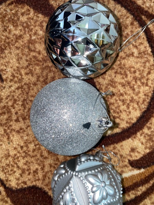 Фотография покупателя товара Набор шаров пластик d-8 см, 6 шт "Саманта" серебро - Фото 10