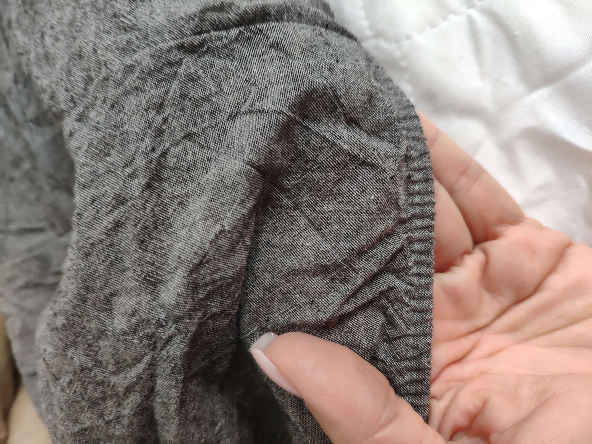 Фотография покупателя товара Простыня на резинке евро SL Home «Деним», 200×200+30 см, синяя, жатый хлопок - Фото 2