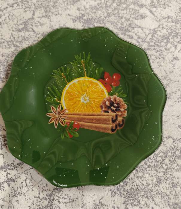 Фотография покупателя товара Тарелка плоская новогодняя «С Новым годом», d=20 см - Фото 5