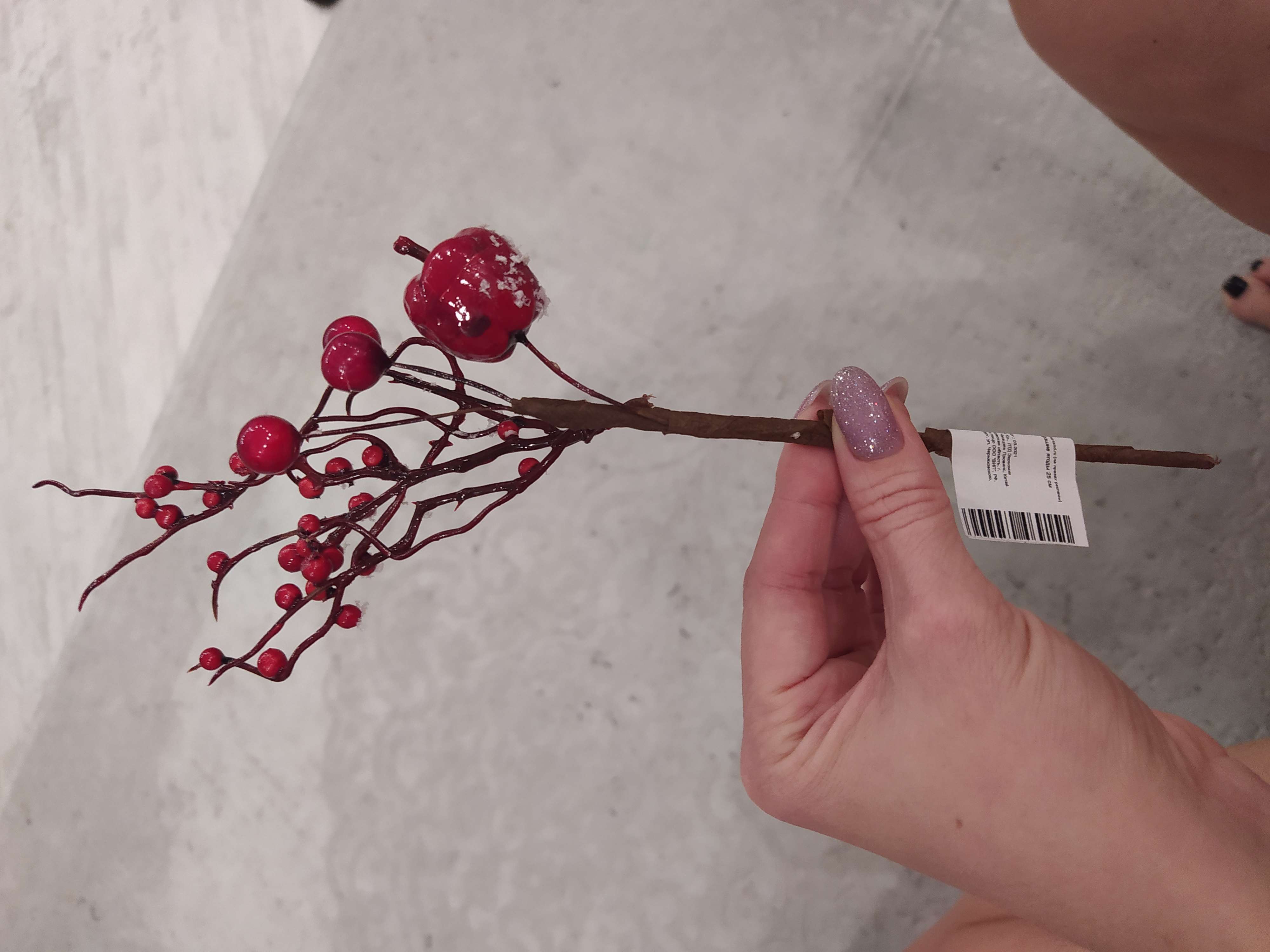 Фотография покупателя товара Декор "Зимнее очарование" подмёрзшие ягоды, 25 см - Фото 15