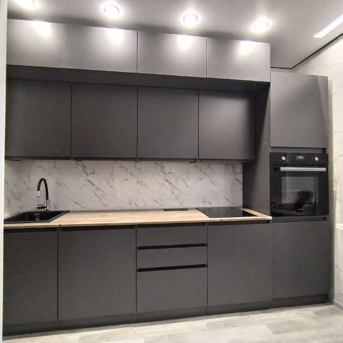 Фотография покупателя товара Кухонный гарнитур в потолок «Виктория», 3000 мм, цвет графит - Фото 35