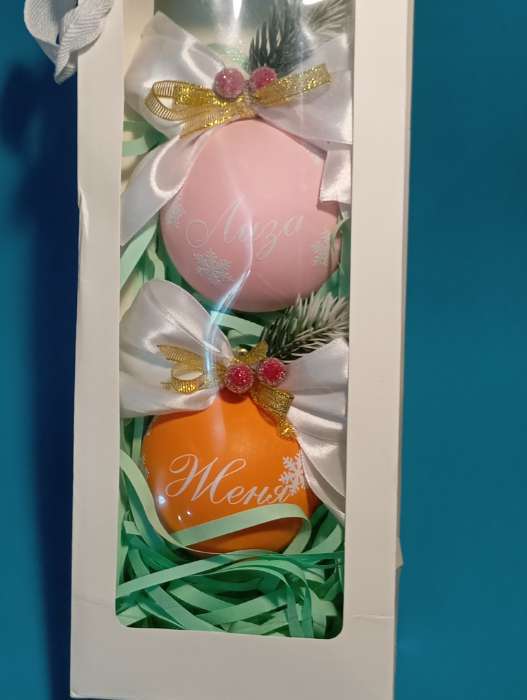 Фотография покупателя товара Ёлочные игрушки «Матовый», шары новогодние, d=8 см, набор 2 шт., фиолетовый - Фото 3