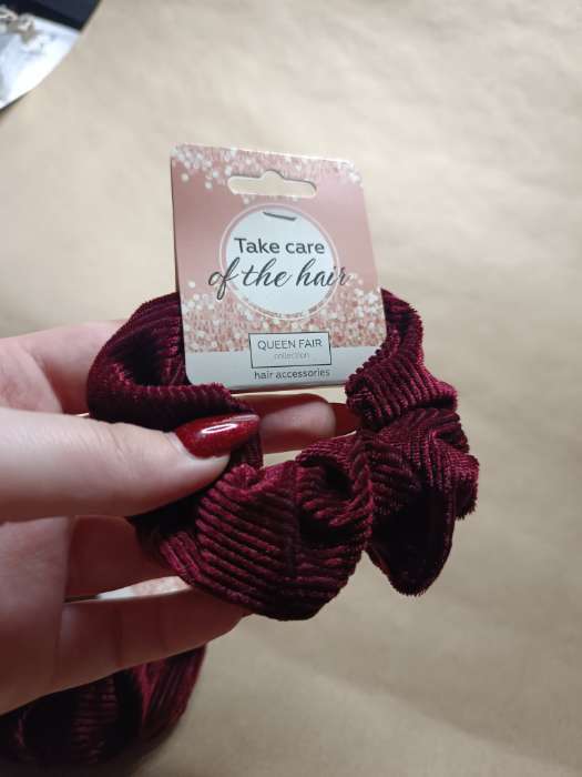 Фотография покупателя товара Резинка для волос «Орбита», элит полосы нежность, 10 см, белая - Фото 2