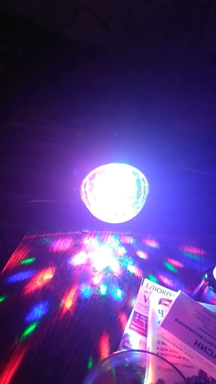 Фотография покупателя товара Световой прибор «Полусфера» 5 см, свечение RGB, 220 В - Фото 1