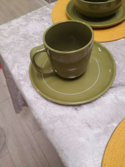 Фотография покупателя товара Набор посуды 3 предмета «Олива», тарелка плоская, тарелка суповая, кружка - Фото 3