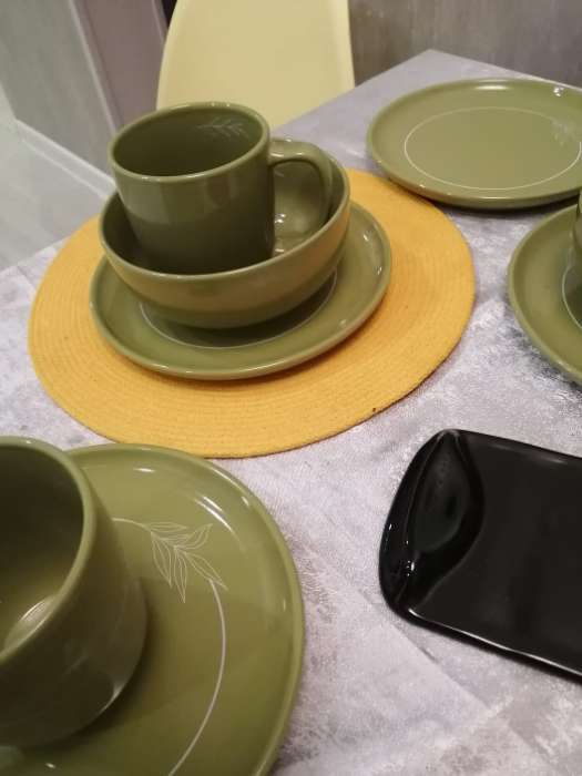 Фотография покупателя товара Тарелка керамическая «Орнамент», 21 см, Dolce Ceramo - Фото 3