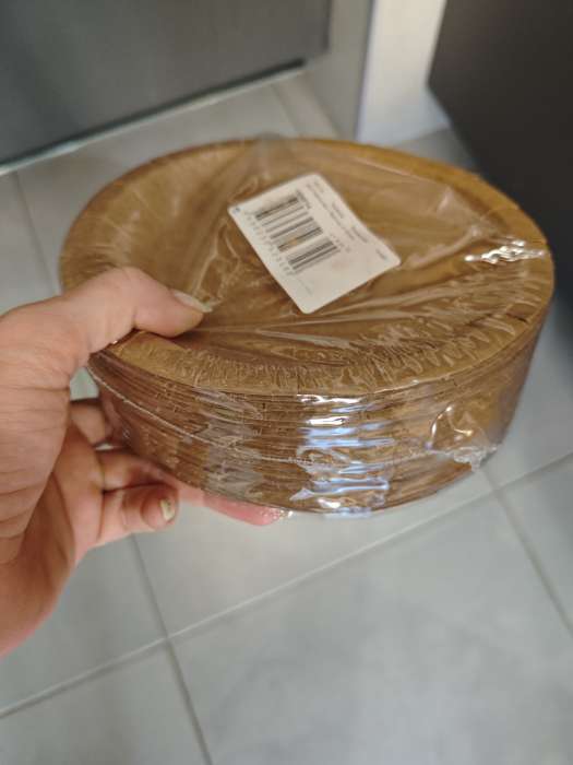 Фотография покупателя товара Тарелка одноразовая «Крафт» с бортом, картон, 18 см - Фото 1