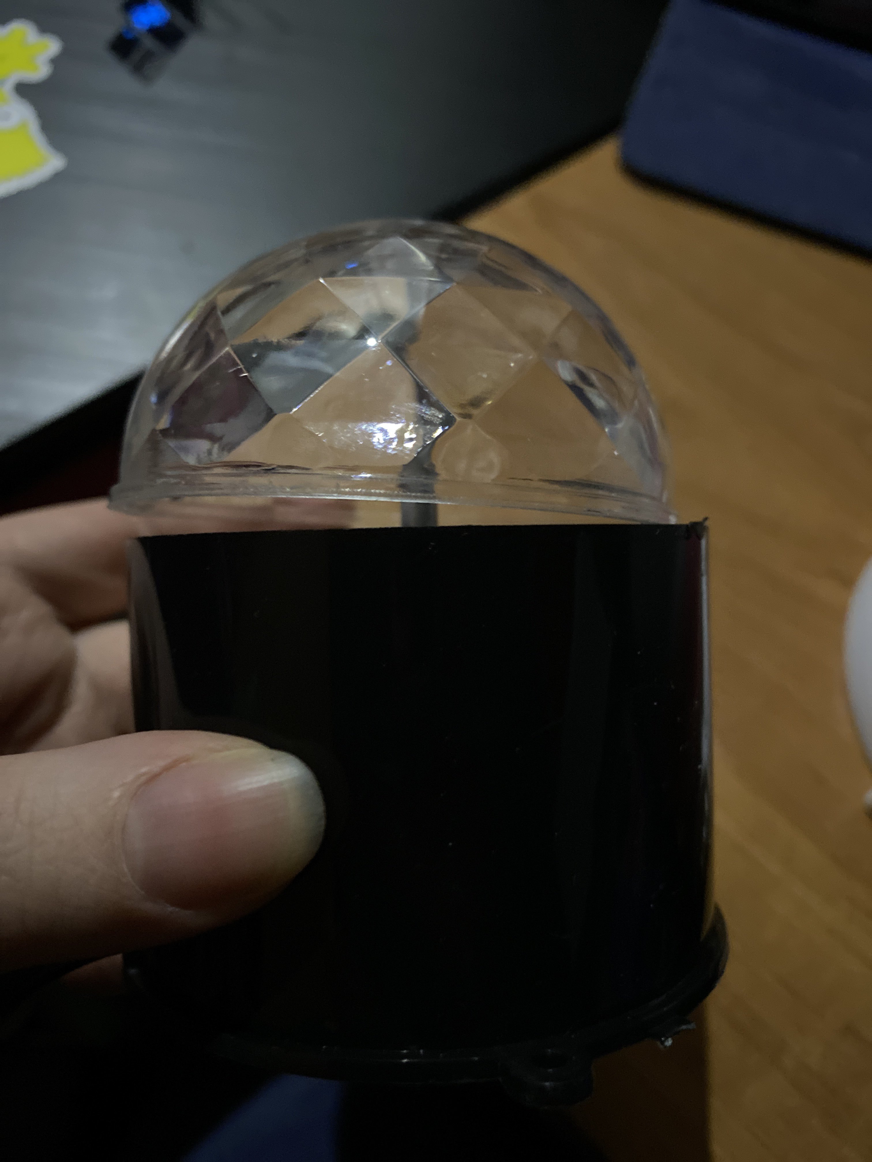 Фотография покупателя товара Световой прибор «Хрустальный шар» 7.5 см, свечение RGB, 220 В, чёрный - Фото 26
