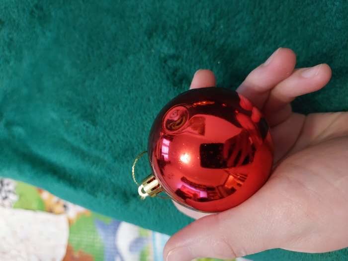 Фотография покупателя товара Ёлочные игрушки «Глянец», шары новогодние, d=6 см, набор 6 шт., красный - Фото 32