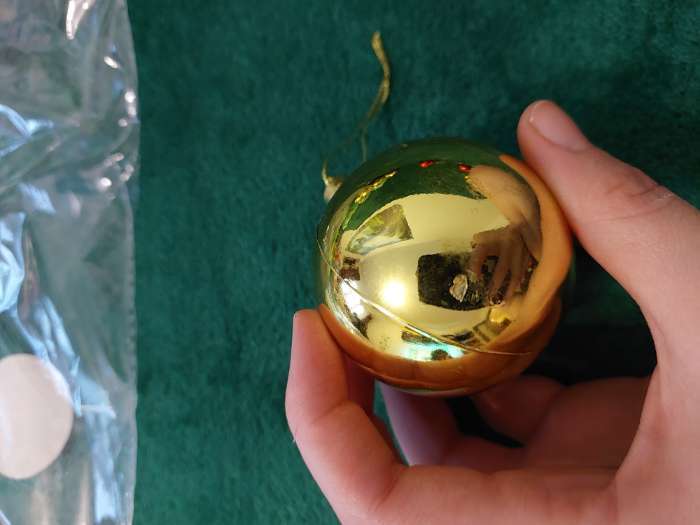 Фотография покупателя товара Ёлочные игрушки «Глянец», шары новогодние, d=6 см, набор 6 шт., золотистый - Фото 30