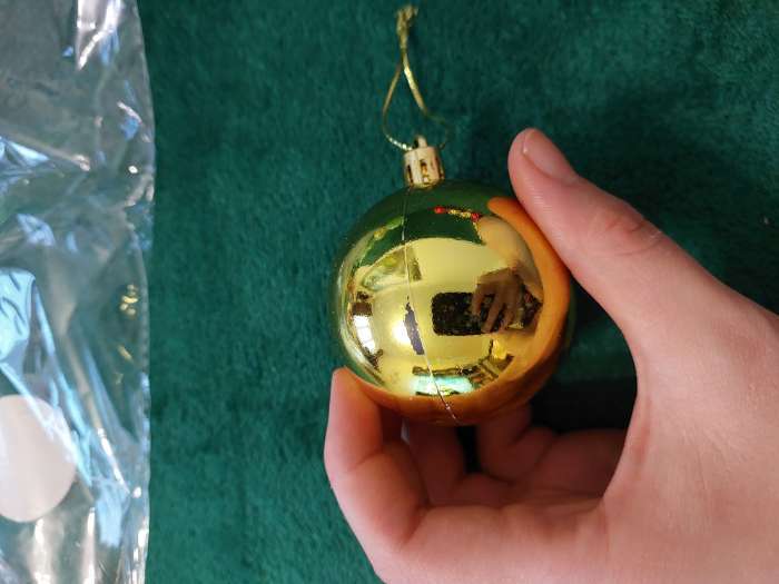 Фотография покупателя товара Ёлочные игрушки «Глянец», шары новогодние, d=6 см, набор 6 шт., золотистый - Фото 31