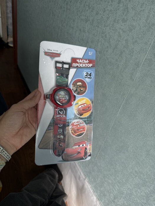 Фотография покупателя товара УЦЕНКА Часы проектор "Тачки" свет SL-03448 - Фото 4