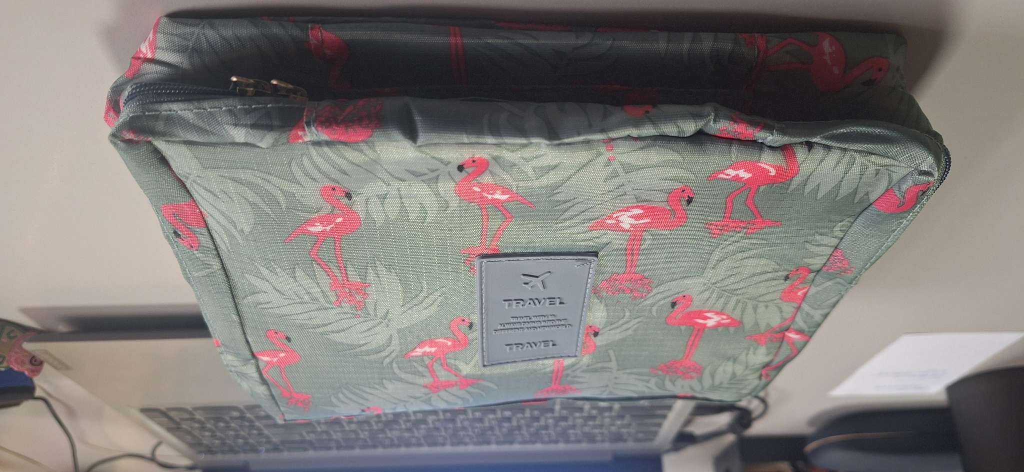 Фотография покупателя товара Косметичка-органайзер дорожная на молнии, с карманами, с принтом, серая - Фото 1