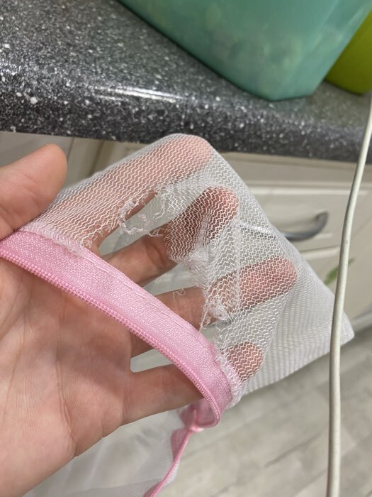 Фотография покупателя товара Мешок для стирки белья Доляна, 30×40 см, мелкая сетка, белый - Фото 21