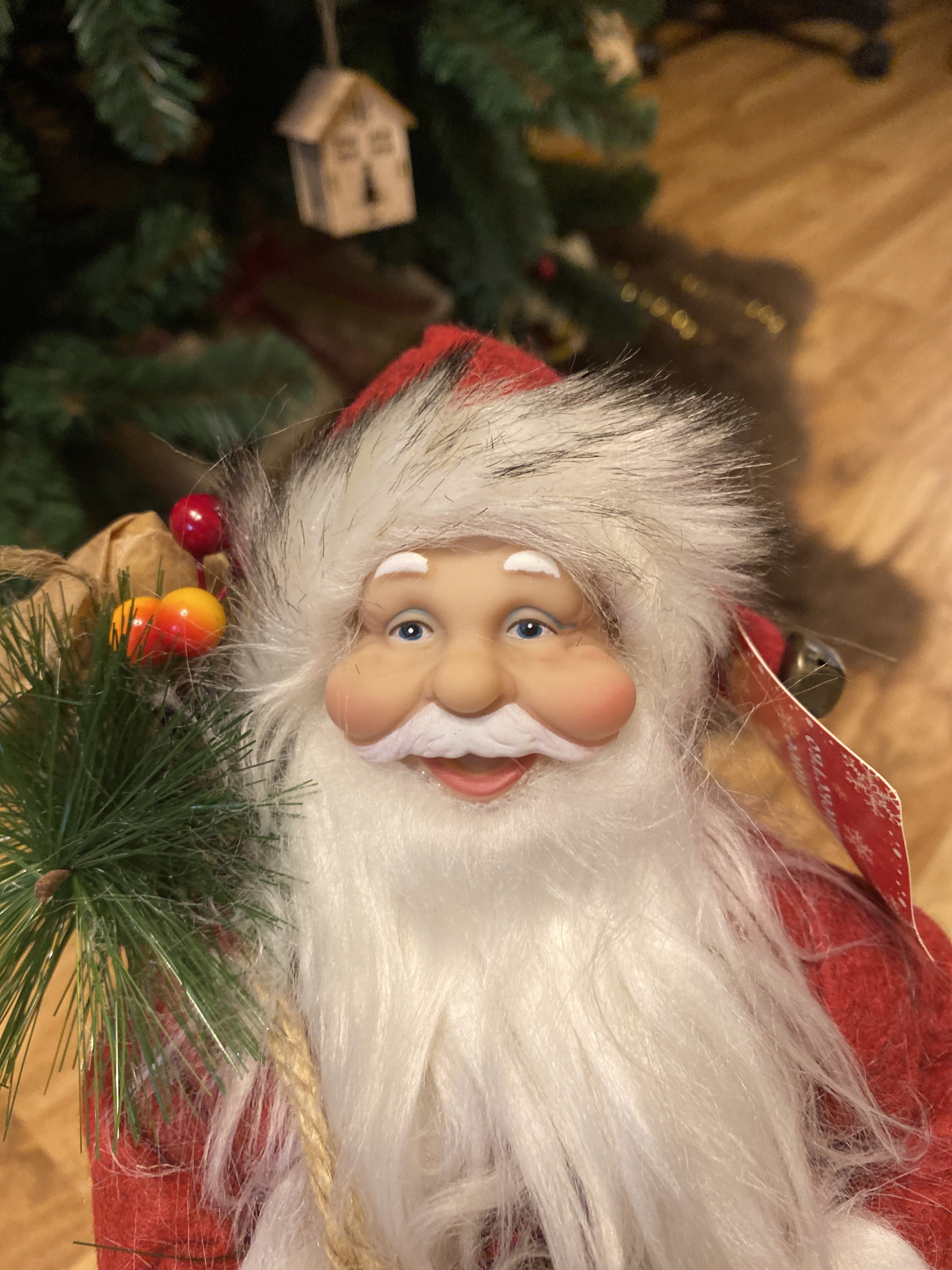 Фотография покупателя товара Дед Мороз "В красной шубке, с фонариком и мешочком" 30 см - Фото 5