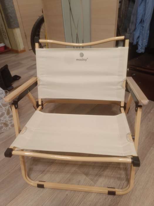 Фотография покупателя товара Кресло складное, 53×47×63 см, до 120 кг, цвет бежевый - Фото 1