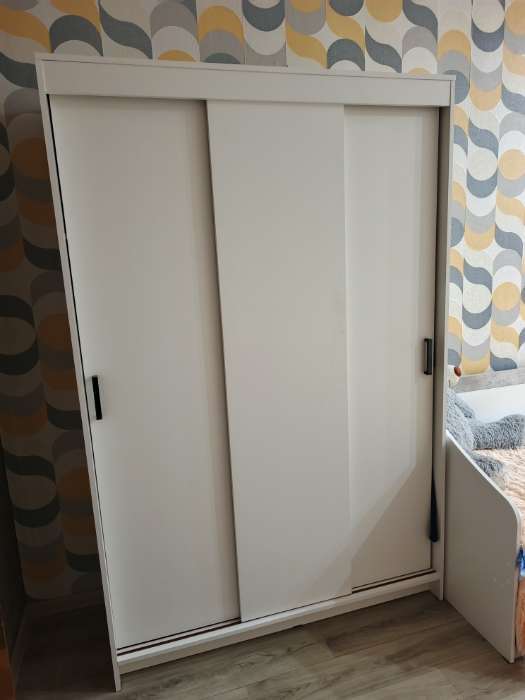 Фотография покупателя товара Шкаф – купе «Бруно 1», 1310×500×2000 мм, цвет белый гладкий - Фото 1