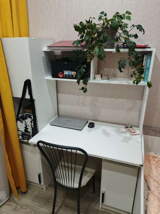 Фотография покупателя товара УЦЕНКА Стол компьютерный Клик Мебель, 1230×570×1600 мм, с надстройкой, ясень шимо темный/светлый 426 - Фото 1