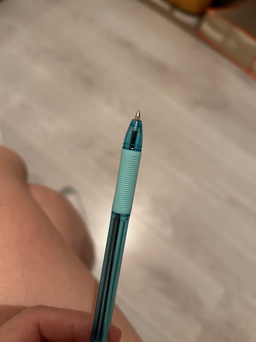 Фотография покупателя товара Ручка шариковая, 0.5 мм, стержень синий, корпус с прозрачным держателем, МИКС - Фото 2