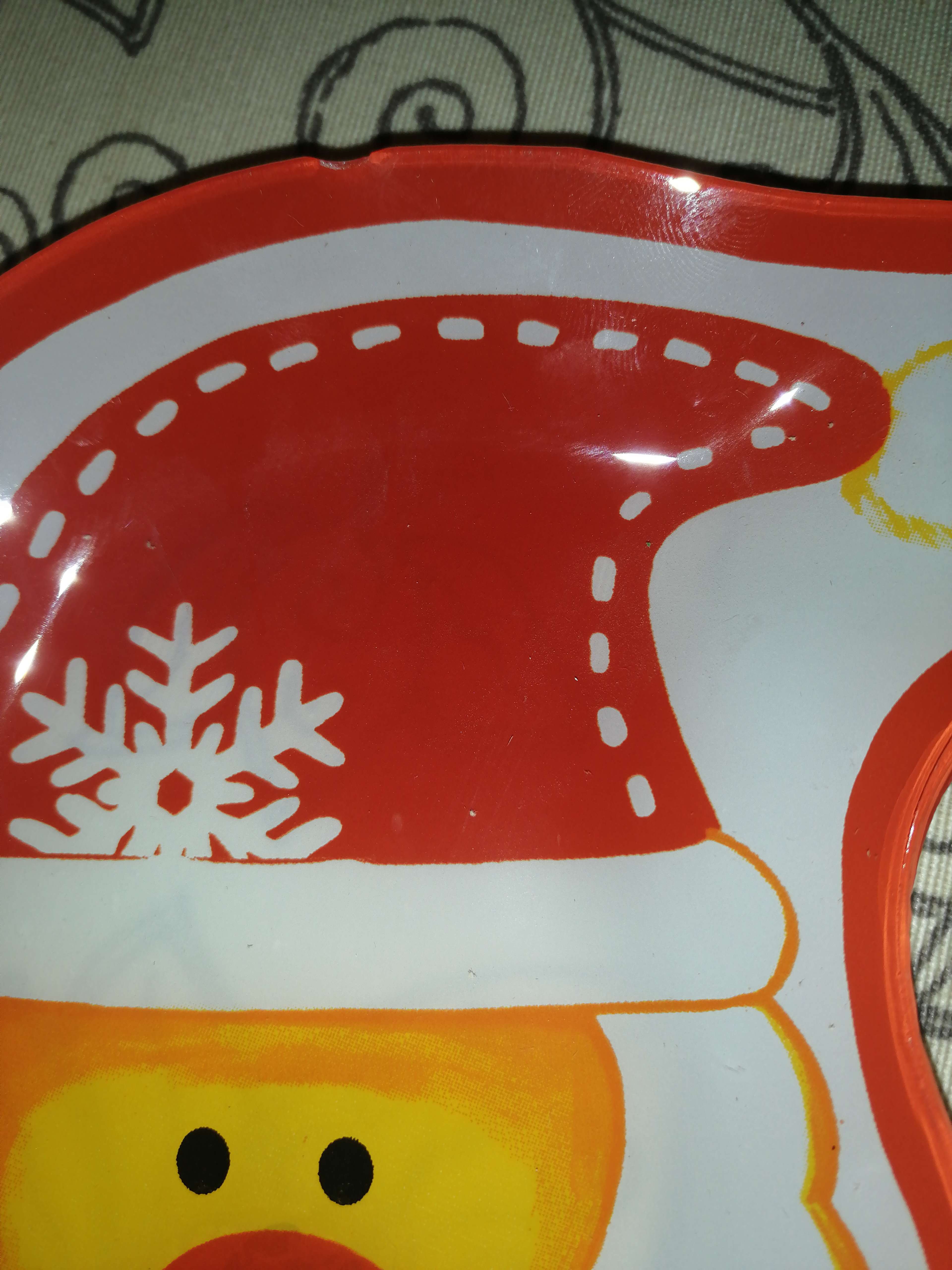 Фотография покупателя товара Блюдо стеклянное сервировочное Доляна «Санта Клаус», 24,2×15,5 см