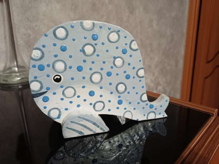 Фотография покупателя товара Подставка под ручки «Кашалотик», 16×10×11 см, дерево албезия - Фото 1