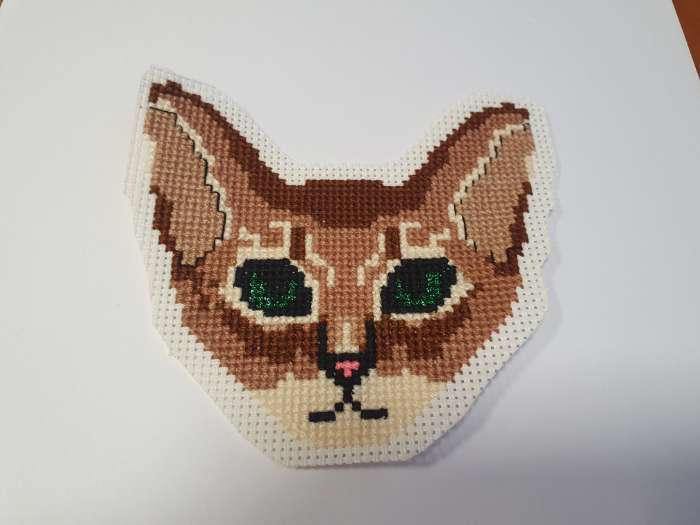 Фотография покупателя товара Вышивка крестиком на пластиковой канве «Важные котики», набор для творчества - Фото 1