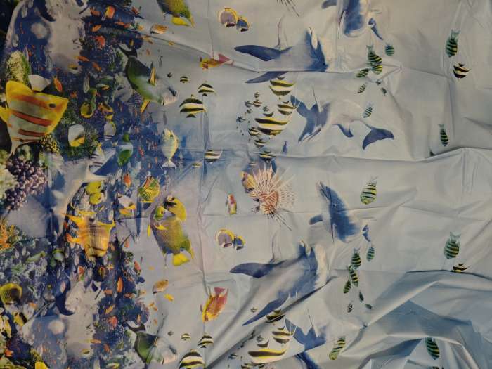 Фотография покупателя товара Штора для ванны Доляна «Морская», 180×180 см, EVA - Фото 3