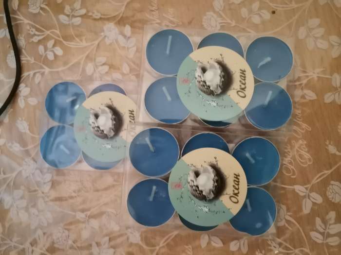 Фотография покупателя товара Набор свечей ароматических чайных 6 шт., яблоко - Фото 1