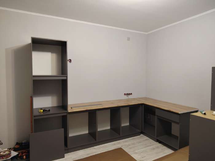 Фотография покупателя товара Кухонный гарнитур в потолок «Виктория», 3000 мм, цвет графит - Фото 33